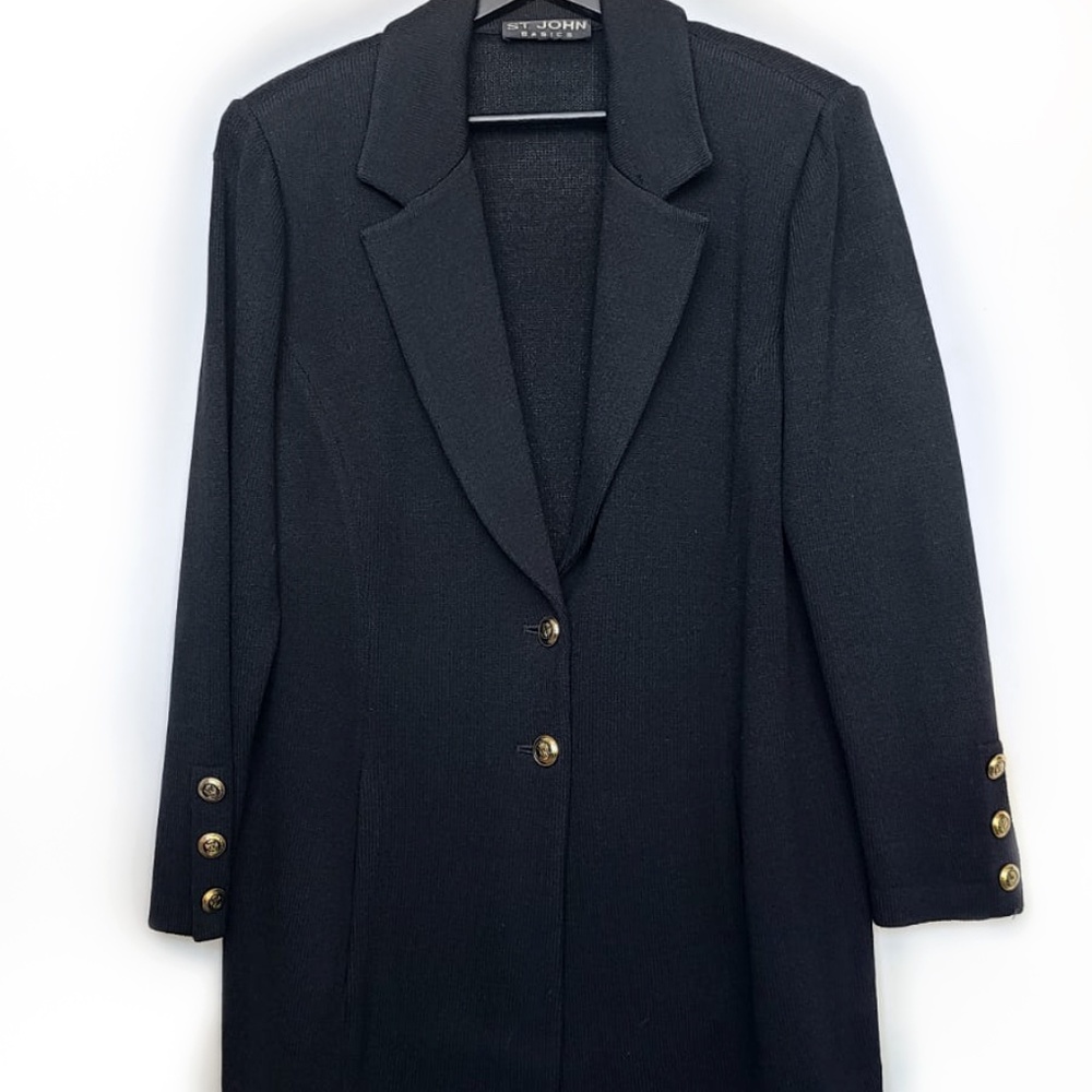 St John Basics Long Sleve, 2 Button Jacket Size 8… - image 1